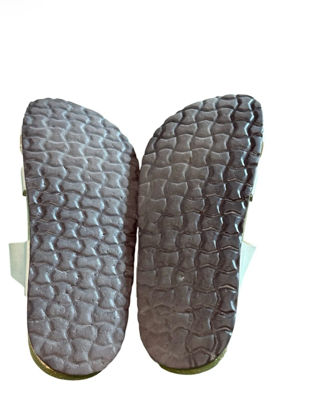 Cushionaire Double Strap Cork Footbed Sandals Beige Size 8
